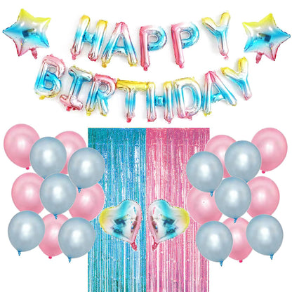 Happy Birthday Balloon Arch Kit – 100-Piece Garland & Star Foil Balloons | 7 Colours Options