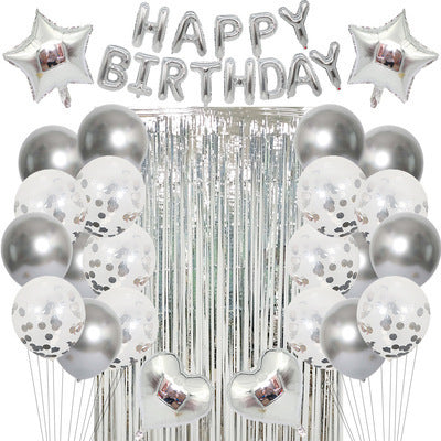 Happy Birthday Balloon Arch Kit – 100-Piece Garland & Star Foil Balloons | 7 Colours Options