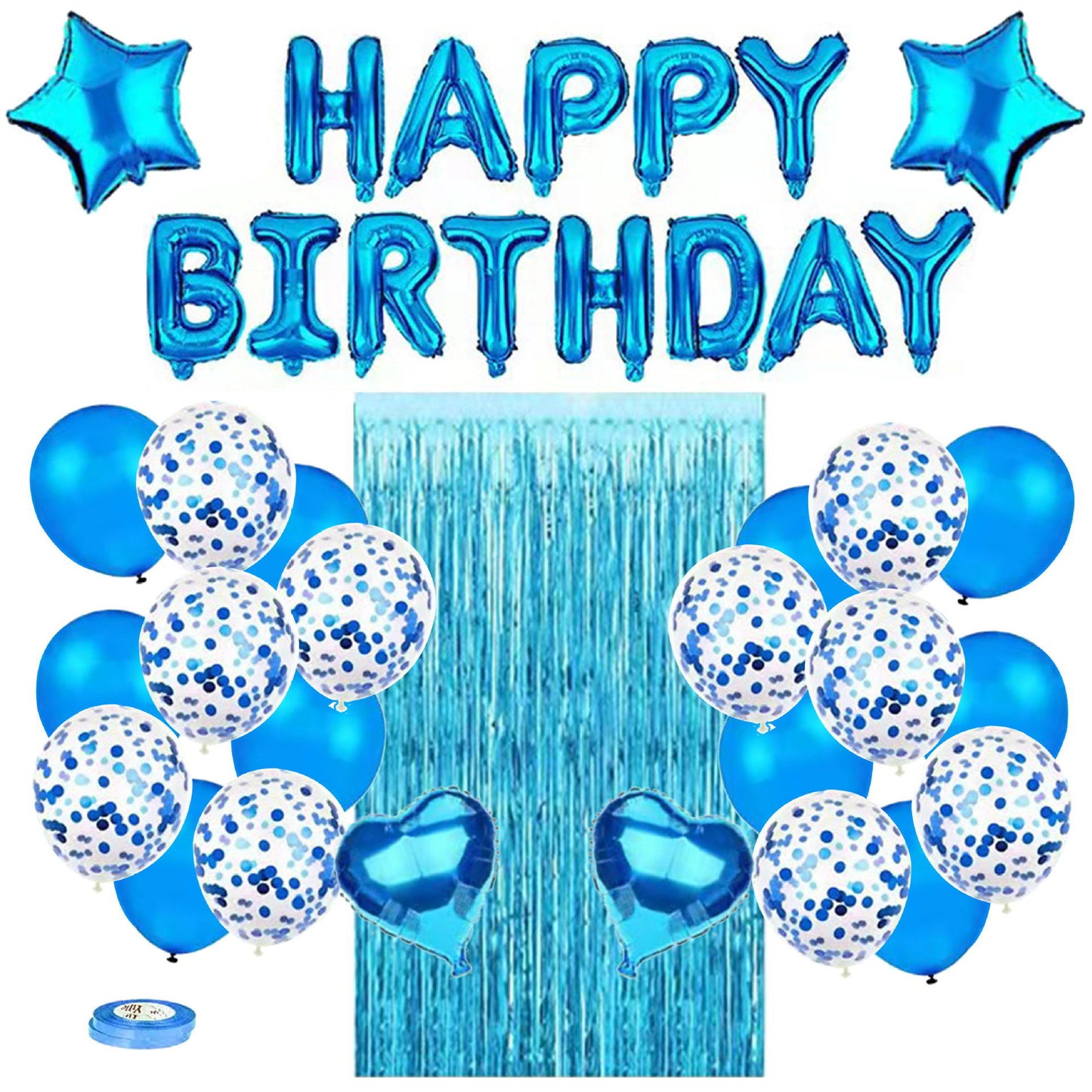 Happy Birthday Balloon Arch Kit – 100-Piece Garland & Star Foil Balloons | 7 Colours Options