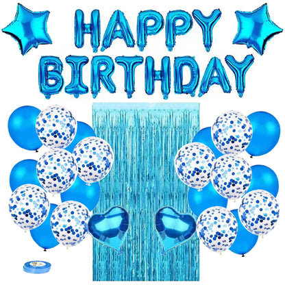 Happy Birthday Balloon Arch Kit – 100-Piece Garland & Star Foil Balloons | 7 Colours Options